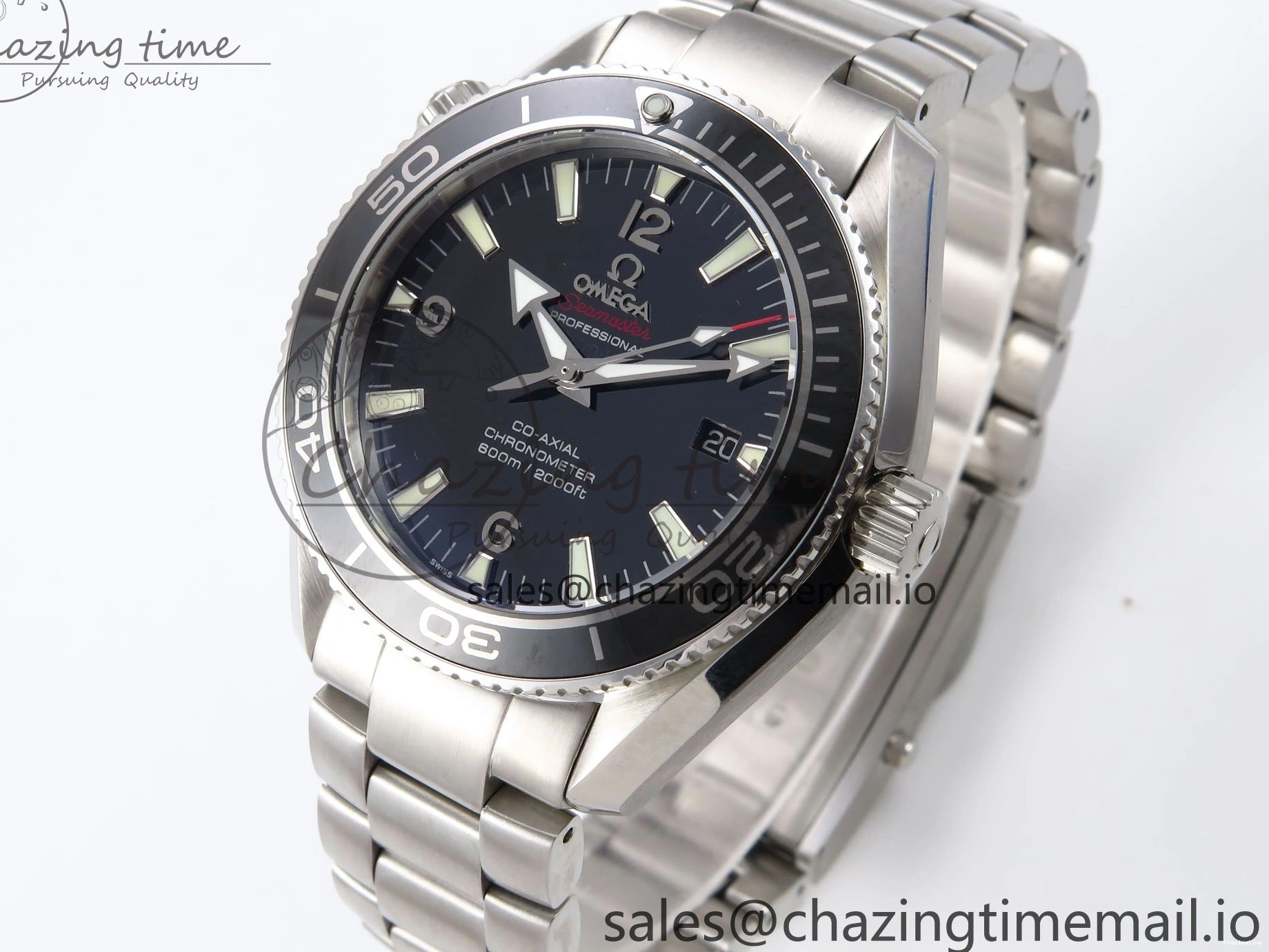0405 Seamaster “LMPO” OMF 1:1 Best Edition Black Dial on SS Bracelet A Tailored 7703